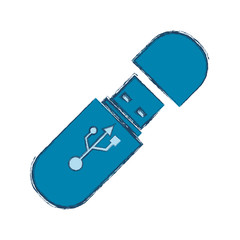 USB connection technology icon vector illustration graphic design