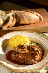 Ossobuco with Risotto milanese