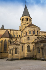 Fototapeta na wymiar The basilica du Sacre Coeur in Paray-le-Monial