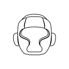 Boxing mask equipment icon vector illustration graphic design