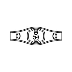Boxing trophy championship icon vector illustration graphic design