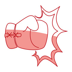 Boxing glove equipment icon vector illustration graphic design