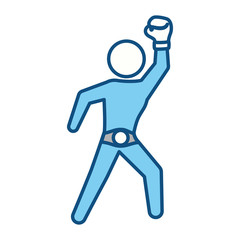 Boxing figther trainning icon vector illustration graphic design