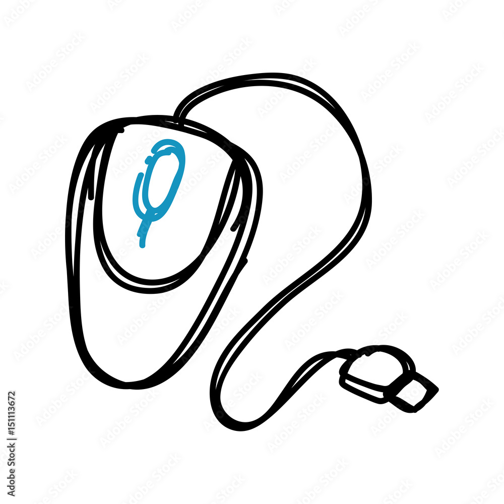Poster mouse computer device icon vector illustration graphic design