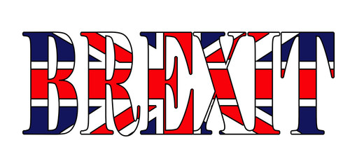 brexit text uk flag vector symbol icon design. Beautiful illustration isolated on white background