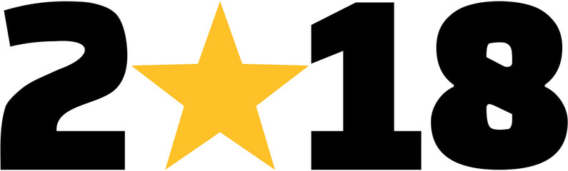 2018 with yellow star