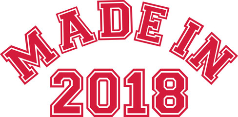Made in 2018 college style