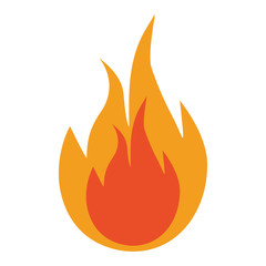 fire flame icon over white background. vector illustration