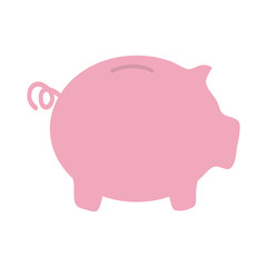 piggy bank icon over white background. colorful design. vector illustration