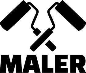 Painter with crossed roller german