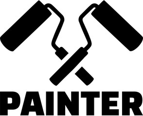 Painter with crossed roller