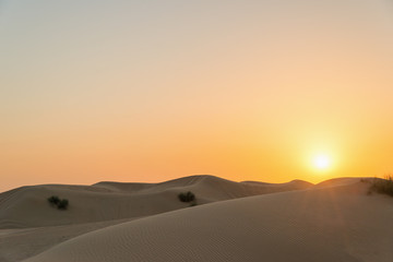Fototapeta na wymiar Desert at sunset