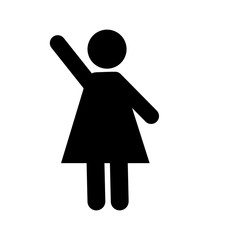 pictogram woman icon over white background. vector illustration