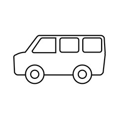 van vehicle icon over white background. vector illustration