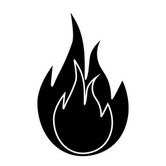 fire flame icon over white background. vector illustration