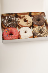 pack of donuts on a white background