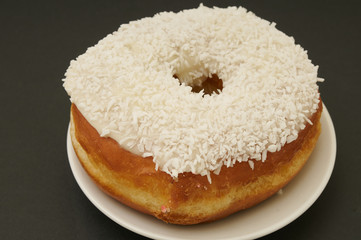 donuts on a black background