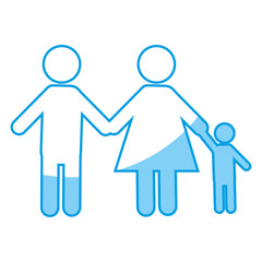 pictogram family icon over white background. vector illustration