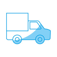 cargo truck icon over white background. vector illustration