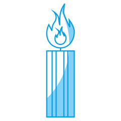 candle icon over white background. vector illustration