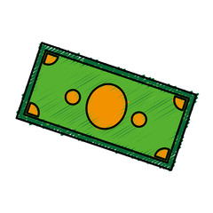 money bills icon over white background. colorful design. vector illustration