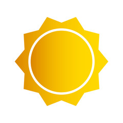 sun icon over white background. colorful design. vector illustration