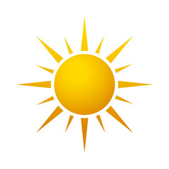 sun icon over white background. colorful design. vector illustration