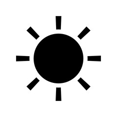 silhouette sun icon over white background. vector illustration