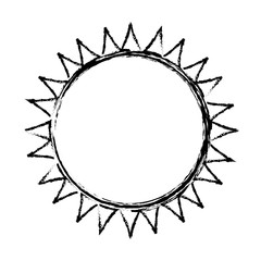 geometric sun icon over white background. vector illustration