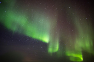 Fototapeta na wymiar Aurora borealis (northern lights) in Lapland, Finland.