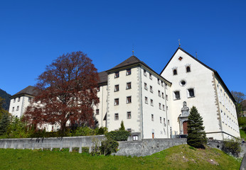 Fototapeta na wymiar Pfäfers, ehem. Kloster, Benediktinerabtei
