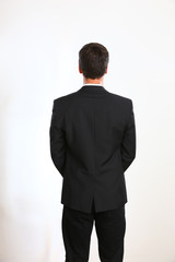 The back of a young business man