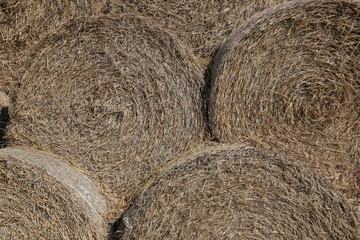 Image of heap of hay bales usable as background