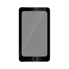 smartphone device icon over white background. vector illustration