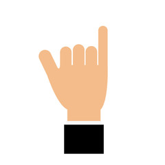 human hand icon over white background. colorful design. vector illustration