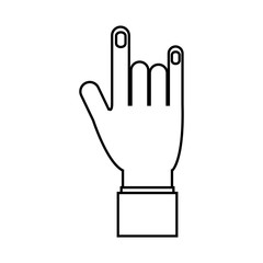 Obraz premium human hand icon over white background. vector illustration