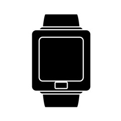 smartwatch icon over white background. vector illustration