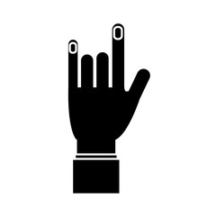 human hand icon over white background. vector illustration