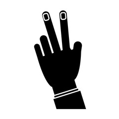 Obraz premium human hand icon over white background. vector illustration