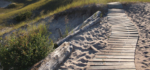  Wooden path in the sand