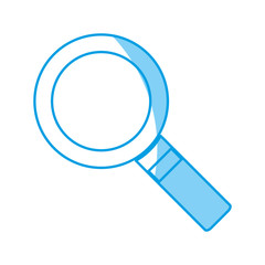 magnifying glass icon over white background. vector illustration