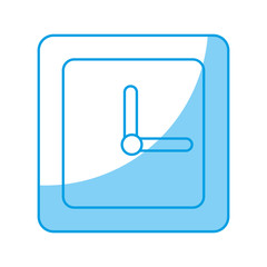 clock icon over white background. vector illustration