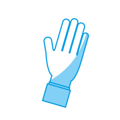human hand icon over white background. vector illustration
