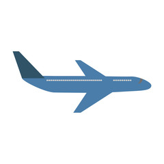 airplane icon over white background. vector illustration