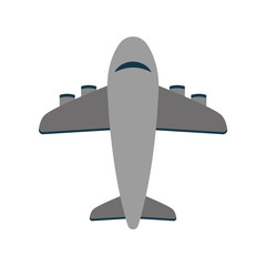 airplane icon over white background. vector illustration