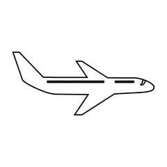 airplane icon over white background. vector illustration