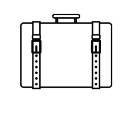 business briefcase icon over white background. vector illustration