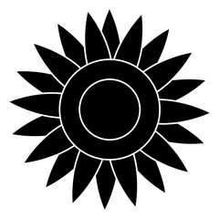 flower icon over white background. vector illustration