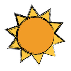 sun icon over white background. vector illustration