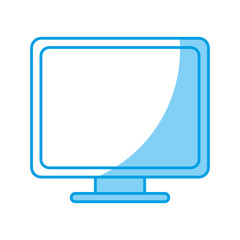 monitor computer icon over white background. vector illustration